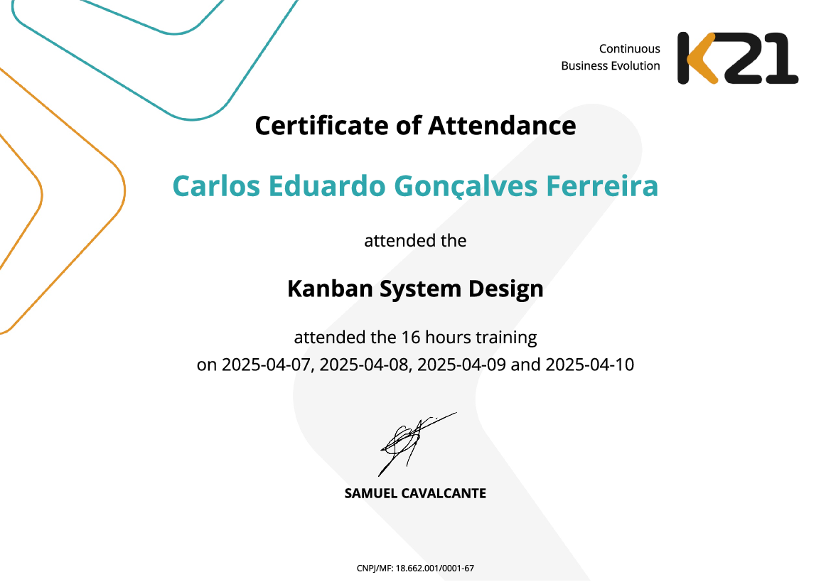 Certificado K21